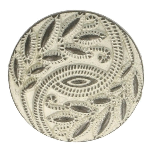 Metalinės sagos su kojele 36 mm – balti antikiniai