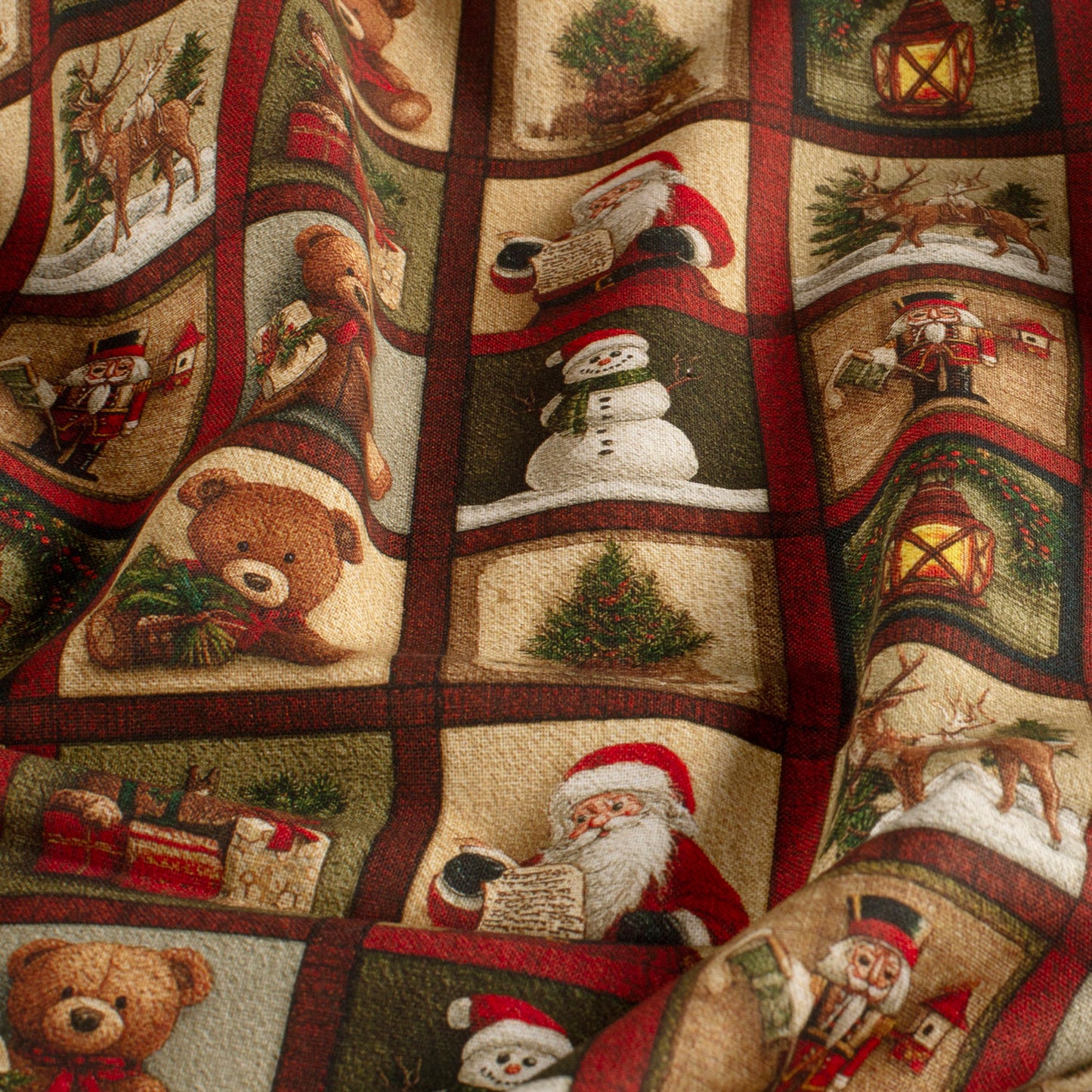 Premium 100% Cotton Fabric - Christmas Cards
