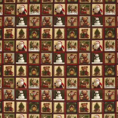 Premium 100% Cotton Fabric - Christmas Cards