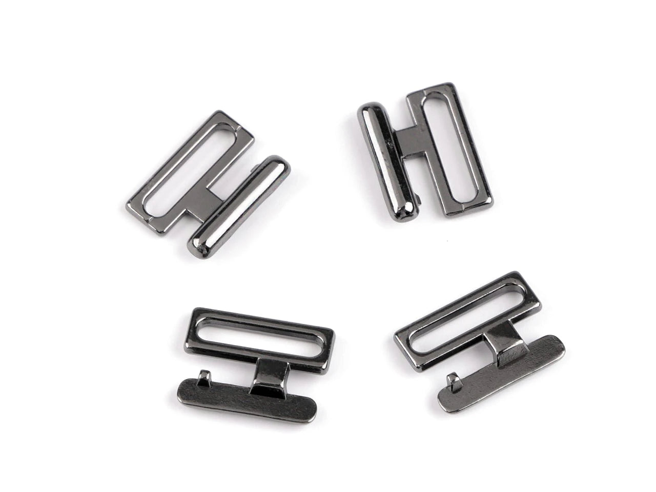 Metāla krūšturu aizdare 14 mm 2 pāri|dažādu toņu