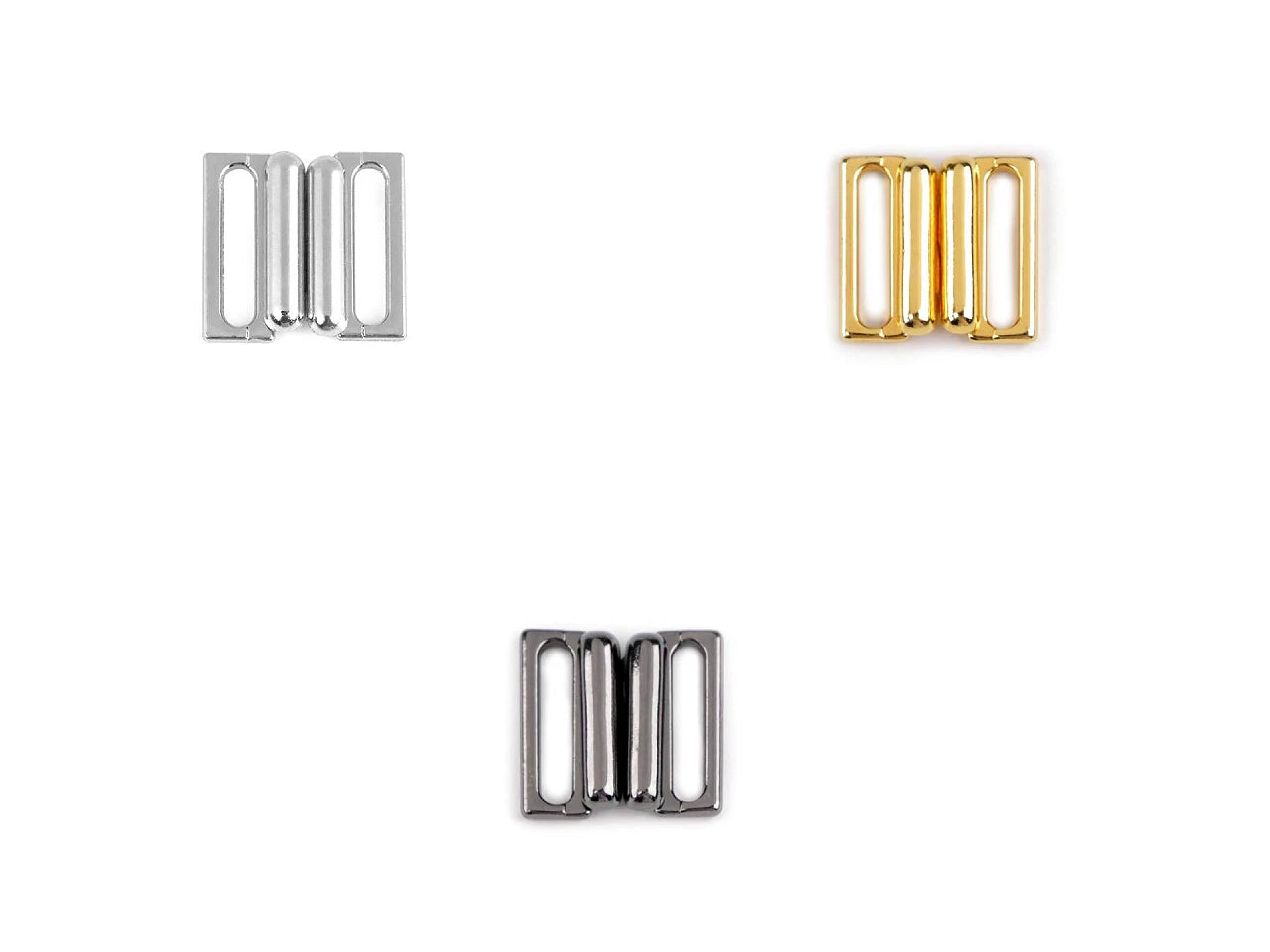 Metāla krūšturu aizdare 14 mm 2 pāri|dažādu toņu