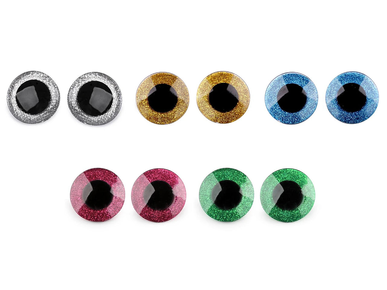 Rotaļlietu acis Ø40 mm ar spidumiem (iepakojumā 2 pāri)