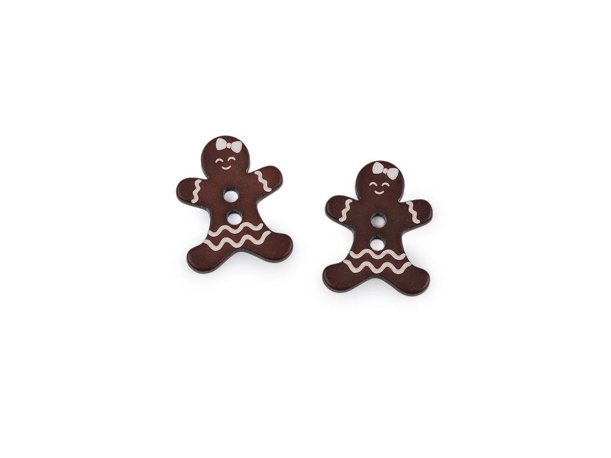 Medinės sagos 16 mm x 20 mm – meduolinis žmogeliukas
