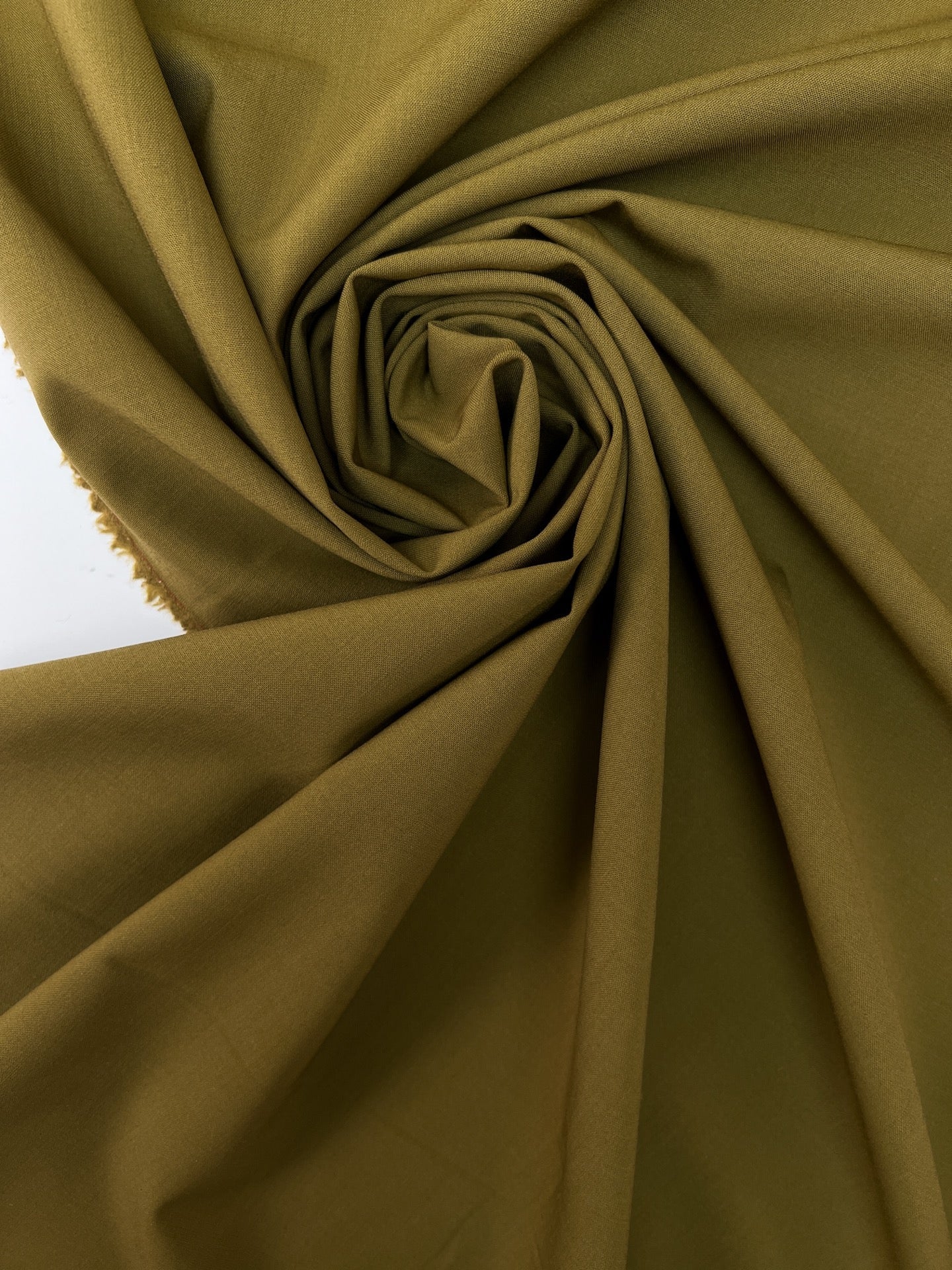 Wool fabric with elastane in green-brown – France
