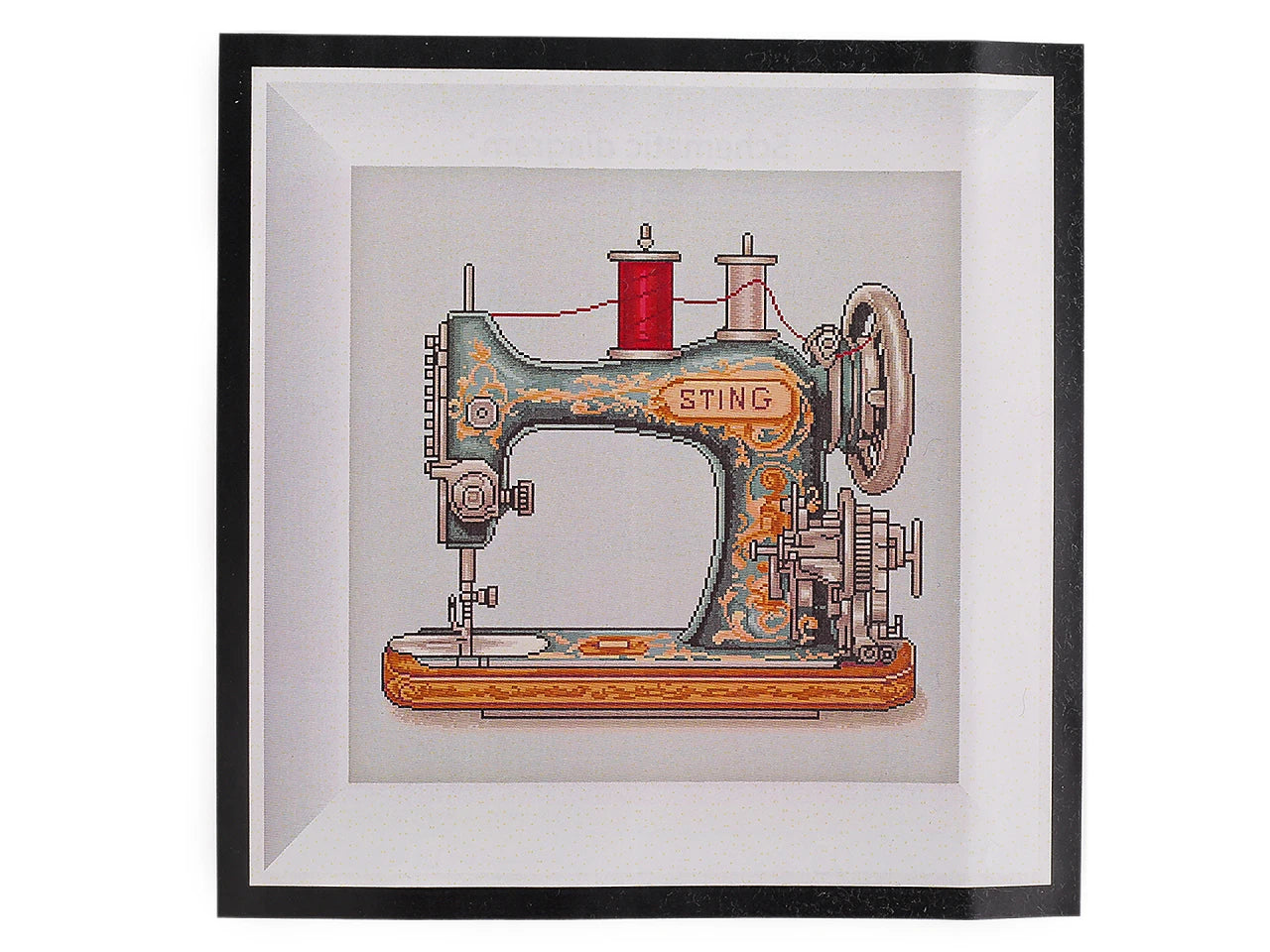 Izšūšanas komplekts ar apdrukātu rakstu – Šujmašīna  30 × 40 cm