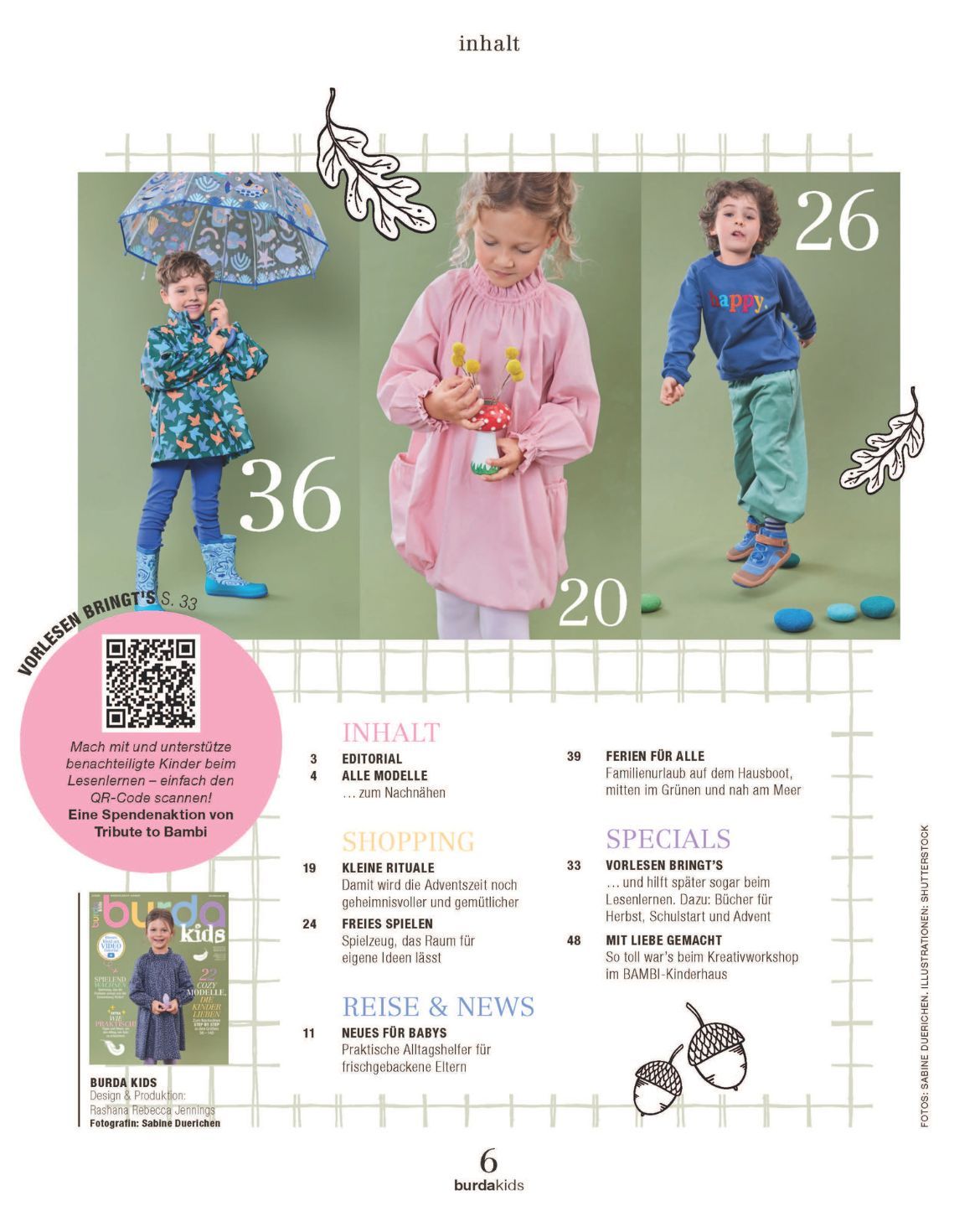 Burda Kids 02/2026 – vaikų drabužių siuvimo žurnalas su iškarpomis, vokiečių kalba