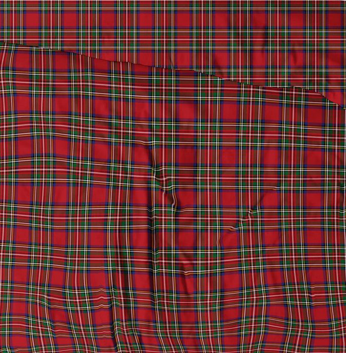 100% Cotton Fabric - Christmas Red Plaid