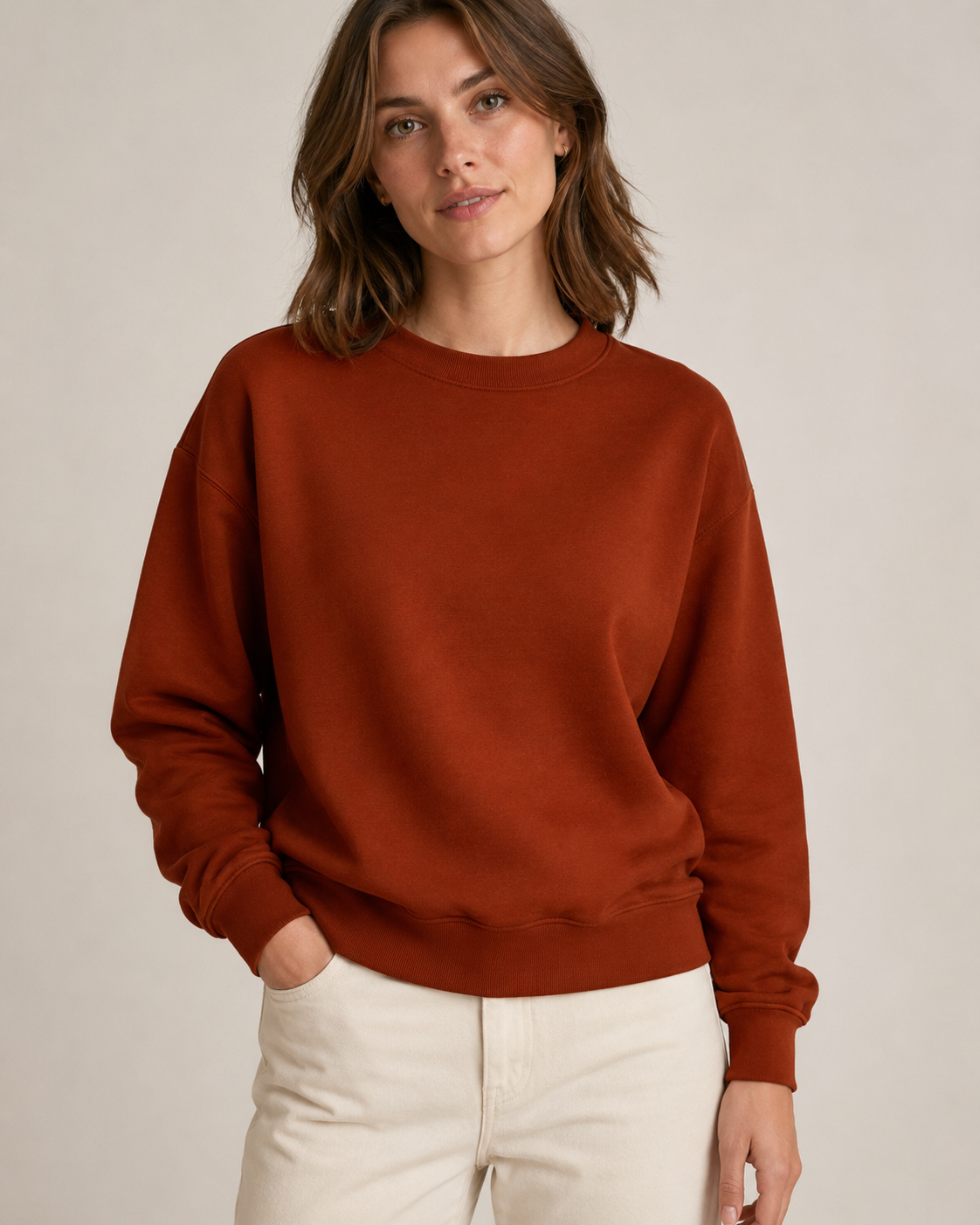 Cotton Insulated Jersey - Terracotta