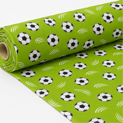 100% Cotton Fabric - Football 125 g/m²