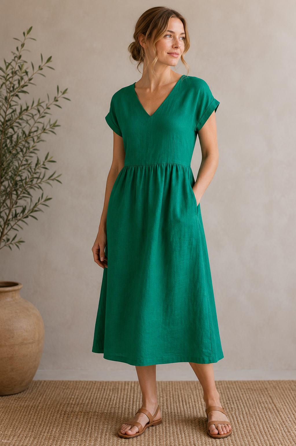 Lina audums-zāles zaļš 260 g/m²