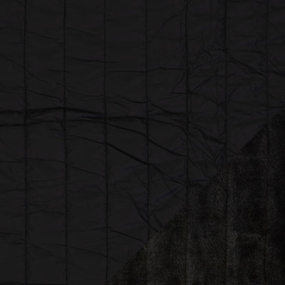 Stepēts audums ar flīsa oderi-melns