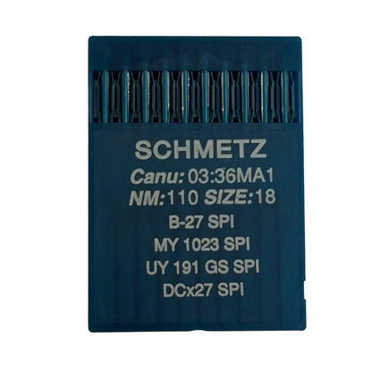 German
Industrielle Overlock-Nadeln SCHMETZ DCx27 (B-27) SPI für dicke und dünne Stoffe - 10 Stk.