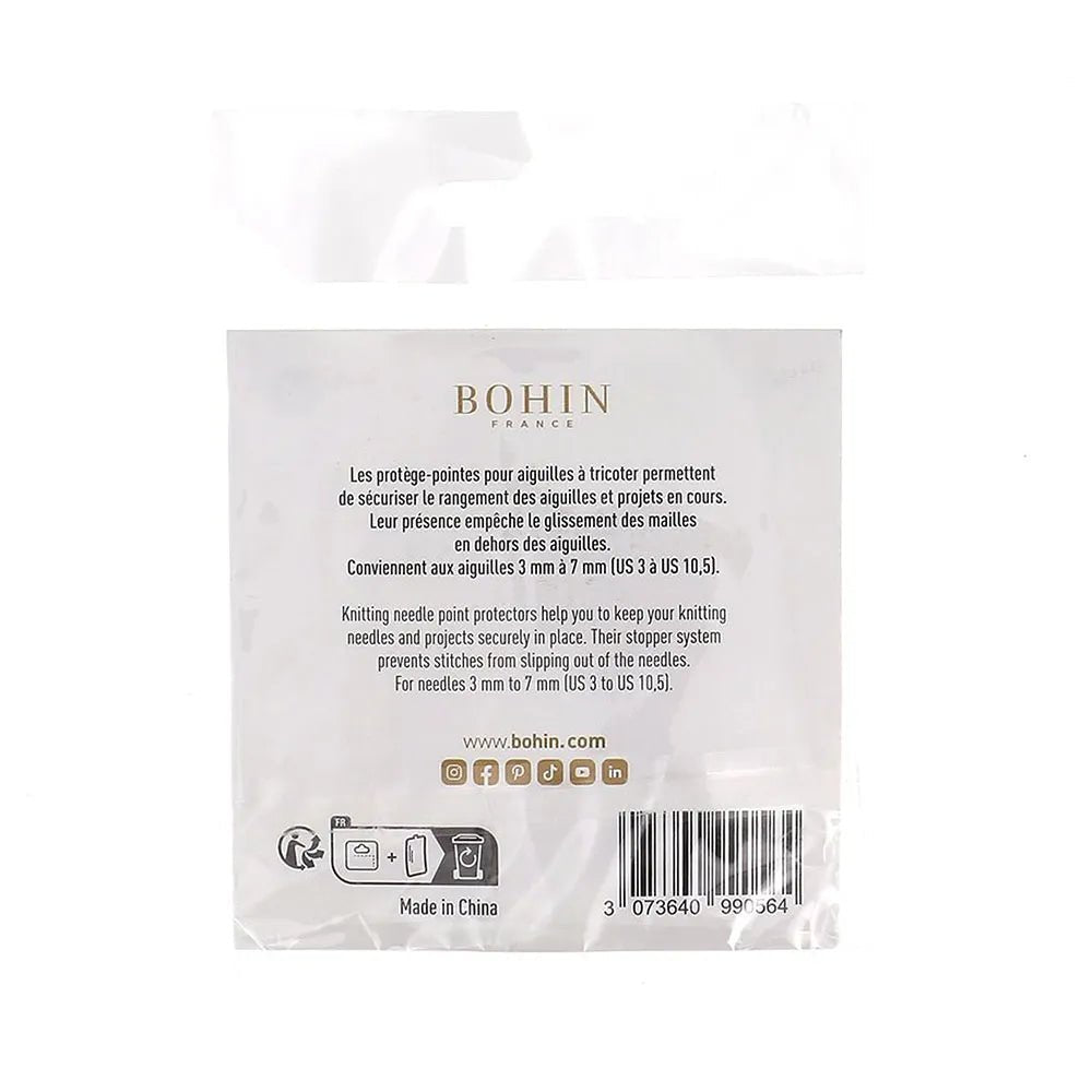 Attēls ar Adāmadatu uzgaļu aizsargi (S–M izmērs, 6 gab.) Bohin – pieejams Šarlotes audumi