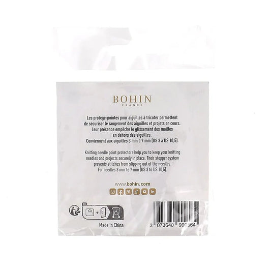 Attēls ar Adāmadatu uzgaļu aizsargi (S–M izmērs, 6 gab.) Bohin – pieejams Šarlotes audumi