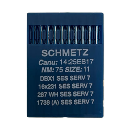 Aiguilles pour machines à coudre industrielles SCHMETZ DBx1 SES SERV 7 – pour tricots fins et tissus tissés légers (10 pièces)