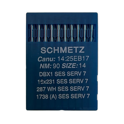 Aiguilles pour machines à coudre industrielles SCHMETZ DBx1 SES SERV 7 – pour les mailles fines et les tissus tissés légers (10 pièces)