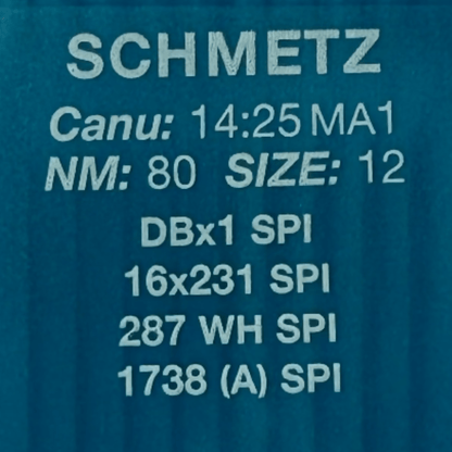 Aiguilles pour machines à coudre industrielles SCHMETZ DBx1 SPI – pour tissus épais et fins (10 pièces)