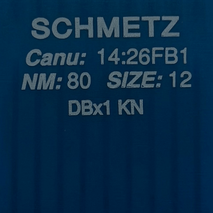 Image des aiguilles pour machines à coudre industrielles SCHMETZ DBx1 SUK KN – pour maille fine (10 pièces) – disponible chez Šarlotes audumi