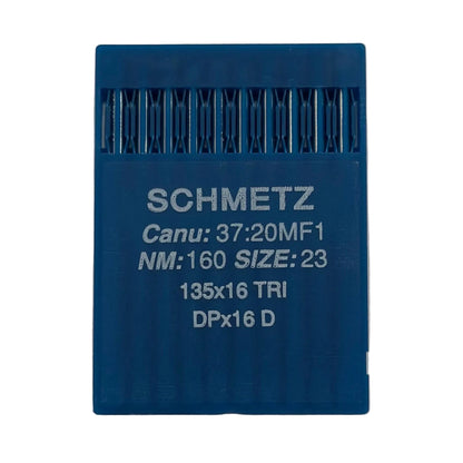 Image des aiguilles pour machines à coudre industrielles SCHMETZ DPx17 D pour cuir (10 pièces) – disponible chez Šarlotes audumi