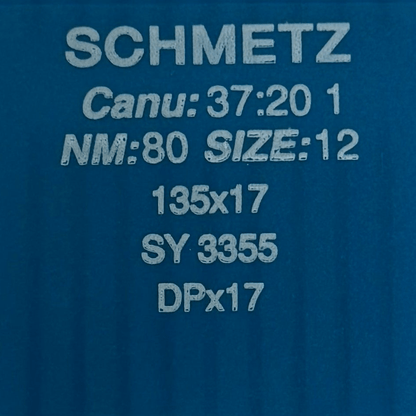 Image d’aiguilles pour machines à coudre industrielles SCHMETZ DPX17 - universelles (10 pièces) – disponible chez Šarlotes audumi