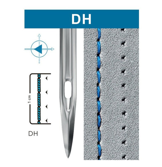 Attēls ar Adatas rūpnieciskajām šujmašīnām SCHMETZ DPx5 DH - ādai (10gab.) – pieejams Šarlotes audumi