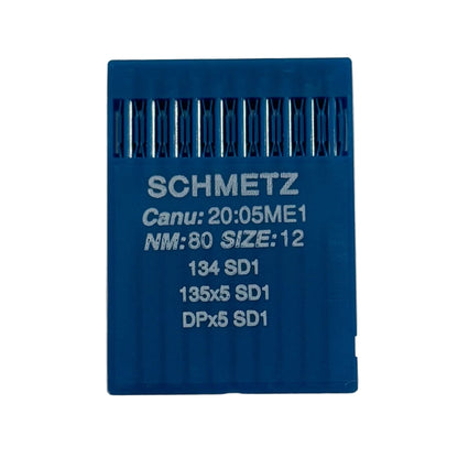 Image des aiguilles pour machines à coudre industrielles SCHMETZ DPx5 SD1 – pour cuir (10 pièces) – disponible chez Šarlotes audumi