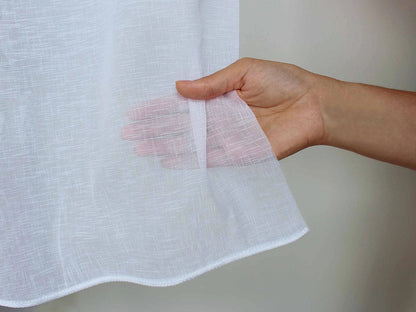 Tissu pour rideaux avec fil de plomb | 276 cm de large | imitation lin