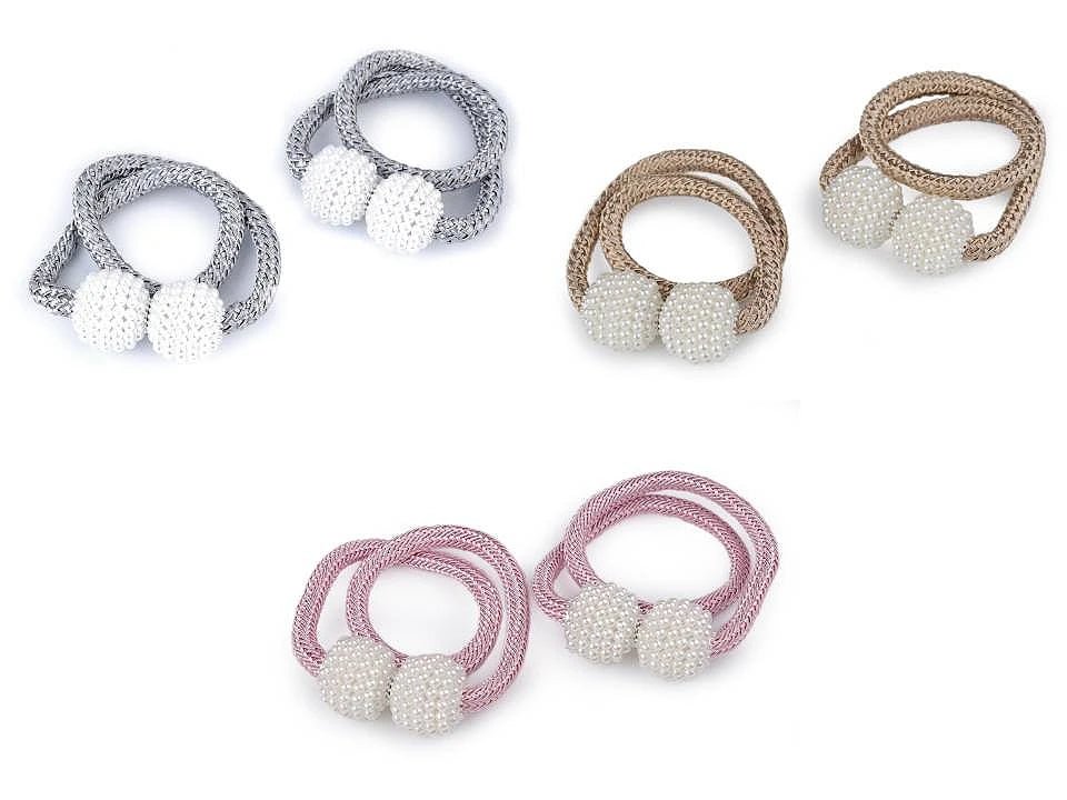 Attēls ar Aizkaru turētāji ar magnētu (komplektā 2 gb)|dažādu toņu – pieejams Šarlotes audumi