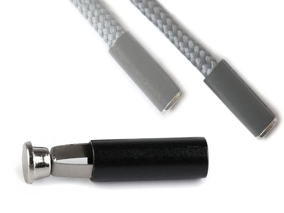 Image of a cord end cap with stopper Ø5 mm, 4 pcs. – a practical and stylish solution – available at Šarlotes audumi