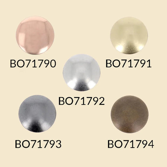 Attēls ar BOHIN Magic spiedpogas bez knaiblēm 14 mm – Rose Gold, 4 gab. – pieejams internetā Šarlotes audumi