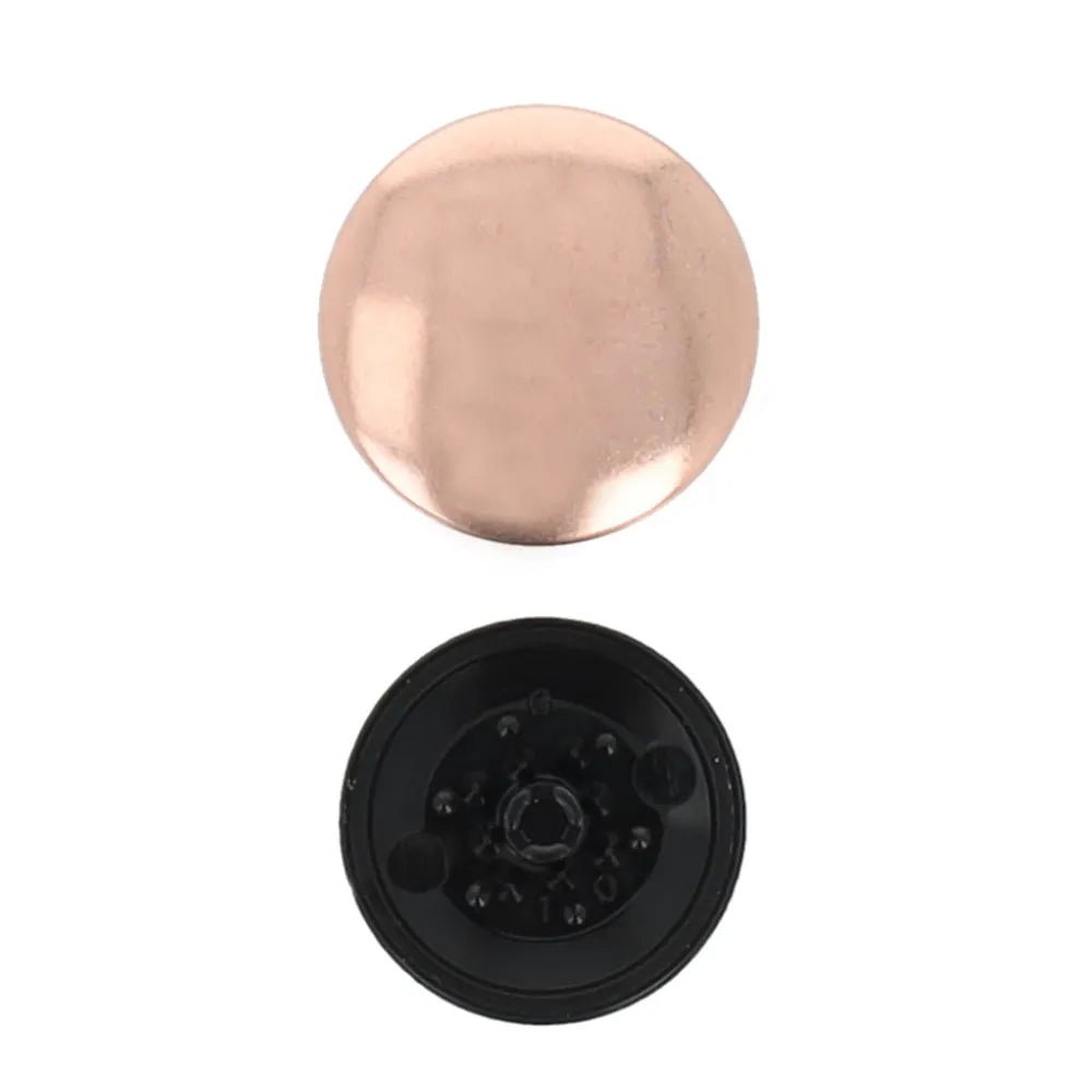 Nuotrauka su BOHIN Magic prispaudžiamomis kniedėmis be replių 14 mm – Rose Gold, 4 vnt. – galima internetu Šarlotes audiniai