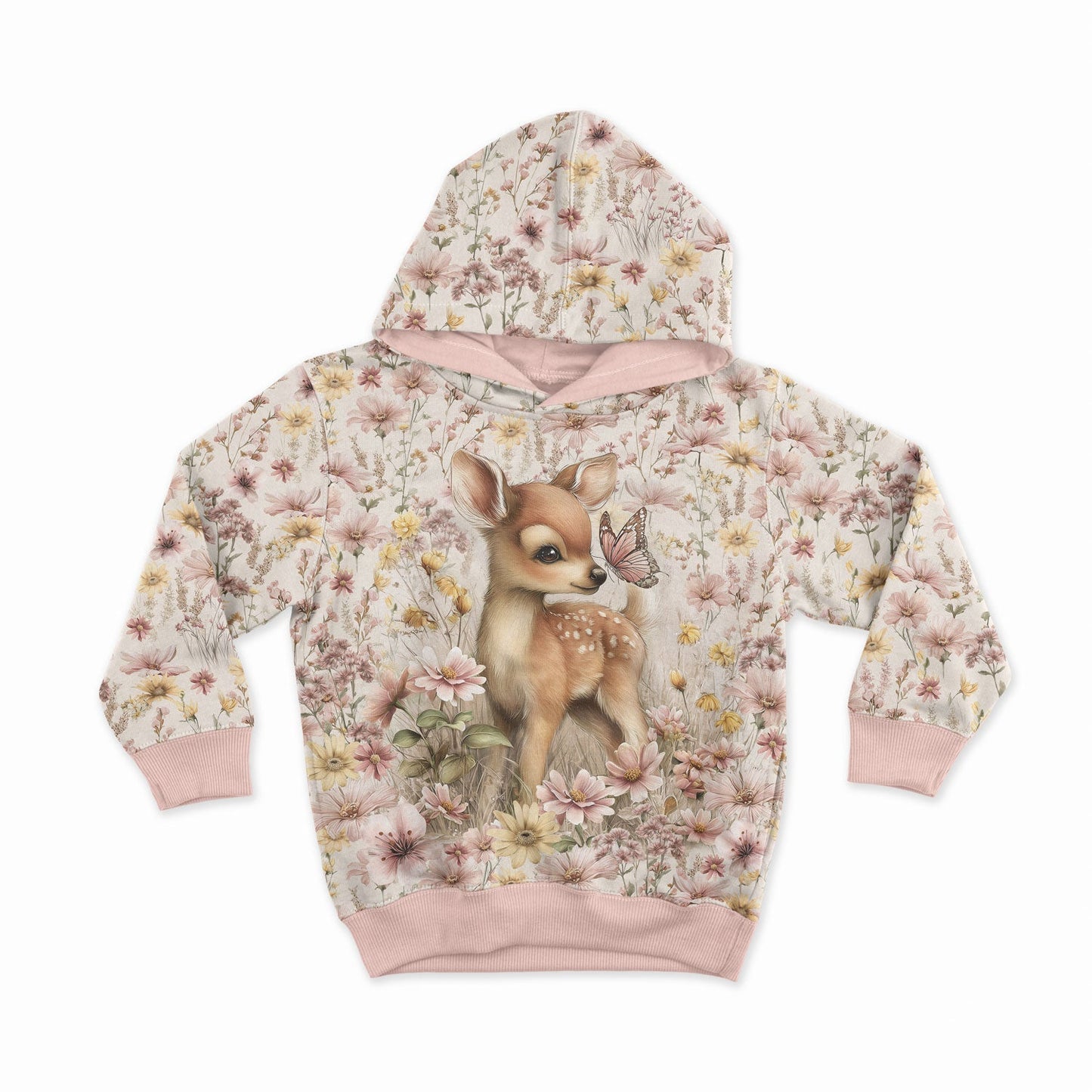 Attēls ar Cilpiņtrikotāžas panelis 40x50 cm - Bembijs ziedu pļavā 250 g/m² – pieejams Šarlotes audumi