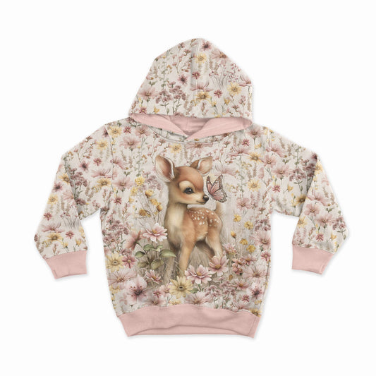 Attēls ar Cilpiņtrikotāžas panelis 40x50 cm - Bembijs ziedu pļavā 250 g/m² – pieejams Šarlotes audumi