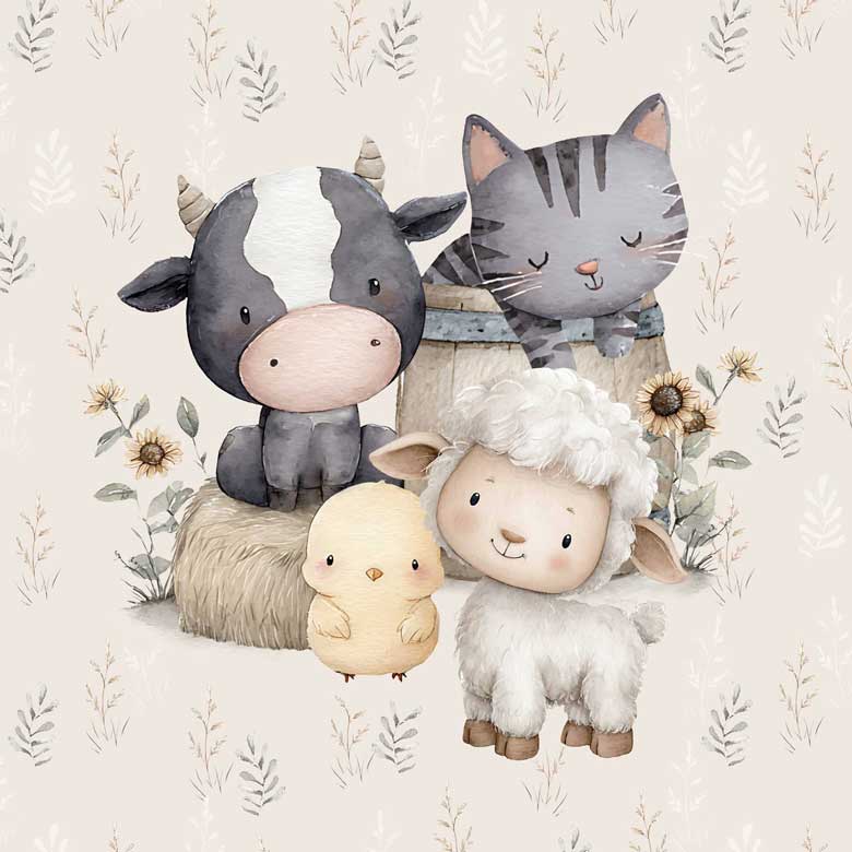 الفرنسية
Image avec panneau en jersey à boucles - joyeuse compagnie d’amis de la ferme 250 g/m² | Motif - 02 – disponible chez Šarlotes audumi