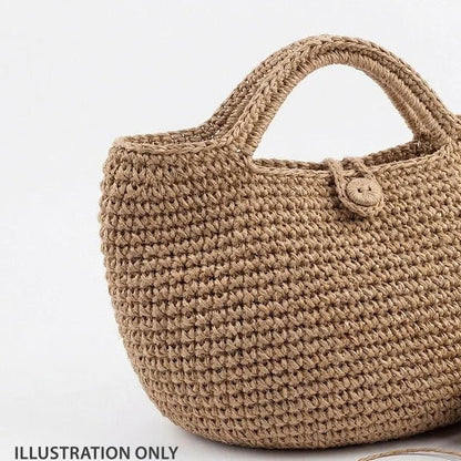 Image of natural raffia cord for knitting and crocheting Ø2 mm – available at Šarlotes audumi