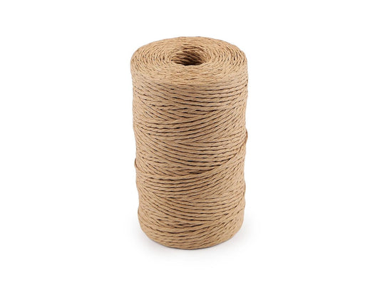 Attēls ar Dabīgā rafijas aukla adīšanai un tamborēšanai Ø2 mm – pieejams Šarlotes audumi