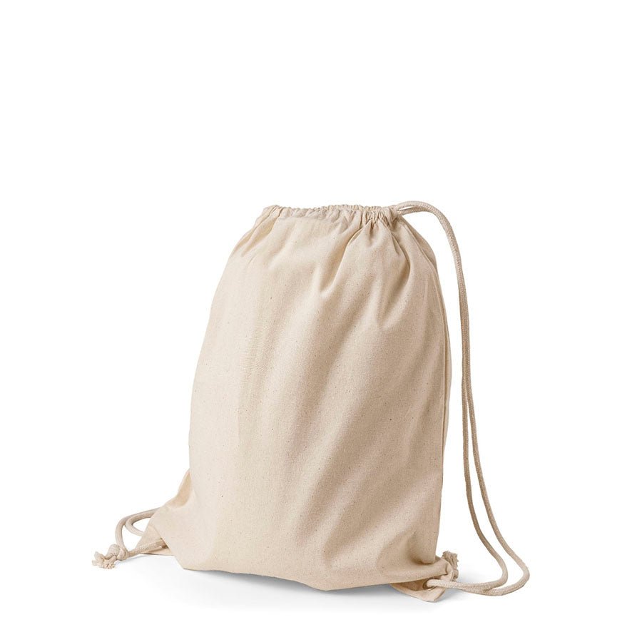 Attēls ar Dabīgas kokvilnas mugursoma ar auklām 140 g/m² 38 × 46 cm – pieejams Šarlotes audumi