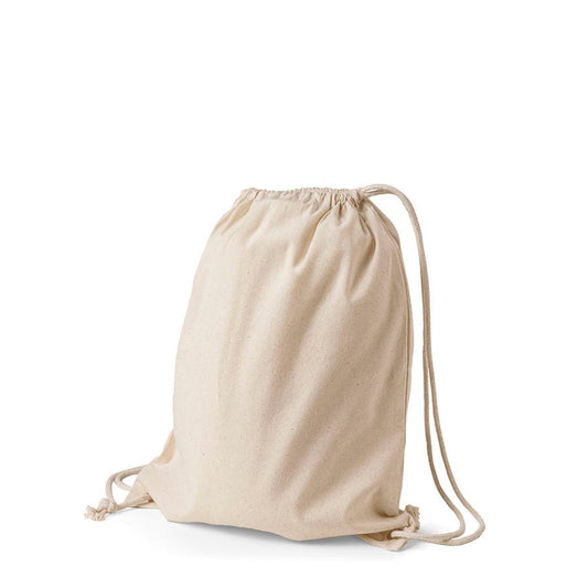 Attēls ar Dabīgas kokvilnas mugursoma ar auklām 140 g/m² 38 × 46 cm – pieejams Šarlotes audumi