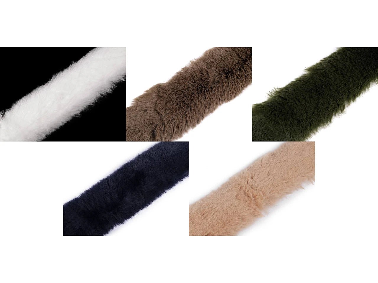 Attēls ar Dekoratīvā mākslīgās kažokādas lenta – 1 m | Apdares mākslīgā kažokāda kapucēm, jakām, tērpiem – pieejams Šarlotes audumi