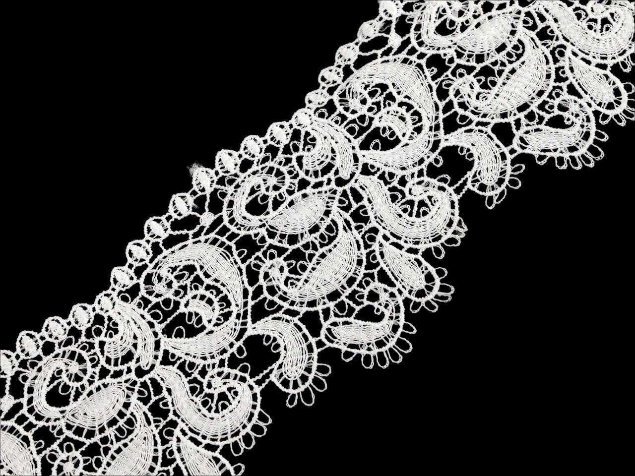 Image with Decorative lace 65 mm, milky white / Off White - available online at Šarlotes audumi