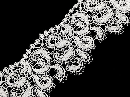 Image with Decorative lace 65 mm, milky white / Off White - available online at Šarlotes audumi