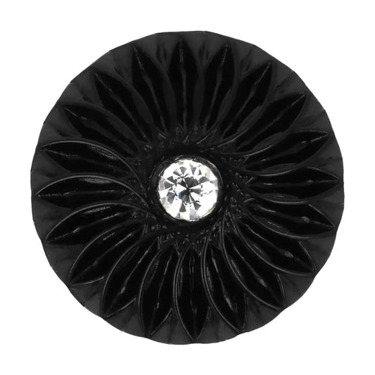 Nuotrauka su dekoratyvine saga su deimantu viduryje – juoda, prieinama internetu Šarlotes audumi