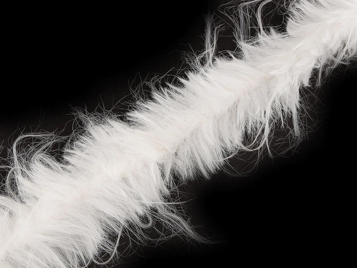 Attēls ar Dekoratīvā spalvu lenta ar garu pūku, 6 cm – pieejams internetā Šarlotes audumi