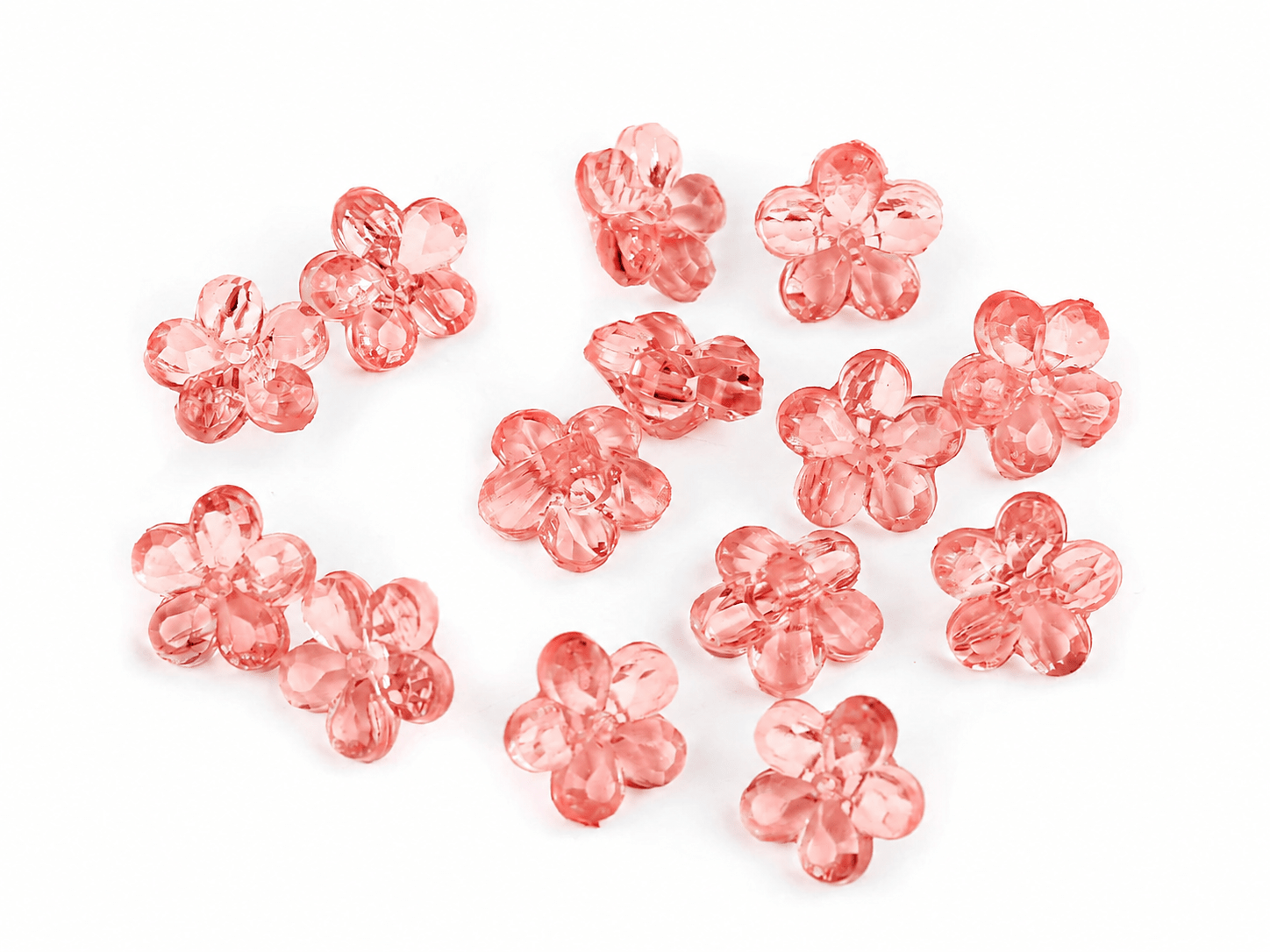 Decorative 12 mm flower-shaped pearl buttons available online at Charlotte's Fabrics