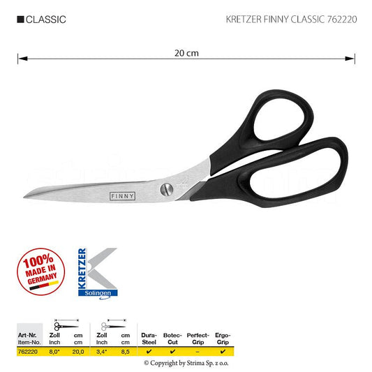 Siuvėjo žirklės FINNY CLASSIC-20 CM – prieinama internetu Šarlotes audiniai