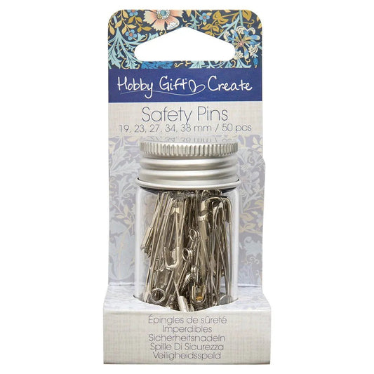 Attēls ar Drošības adatas sudraba krāsā Hobby Gift Create 50 gab. – pieejams Šarlotes audumi