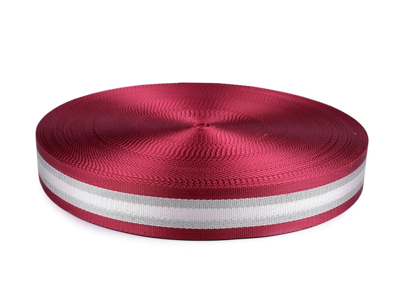 Attēls ar Dubultpusēja poliestera lenta ar lurexu 40 mm – pieejams Šarlotes audumi