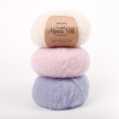 Attēls ar Dzijas DROPS Brushed Alpaca Silk - 25 g / 140 m – pieejams Šarlotes audumi