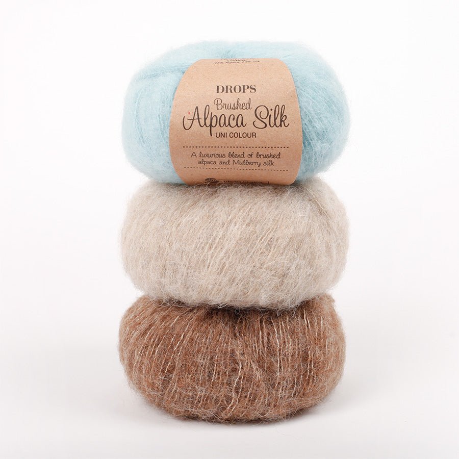 Attēls ar Dzijas DROPS Brushed Alpaca Silk - 25 g / 140 m – pieejams Šarlotes audumi