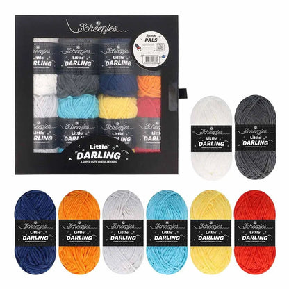 Image du lot de fils Scheepjes Little Darling, assortiment de couleurs 8×25 g – Farm Friends 24667 – disponible chez Šarlotes audumi